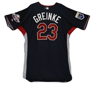 2009 Zack Greinke Worn Batting Practice All-Star Game Jersey (MLB Auth)
